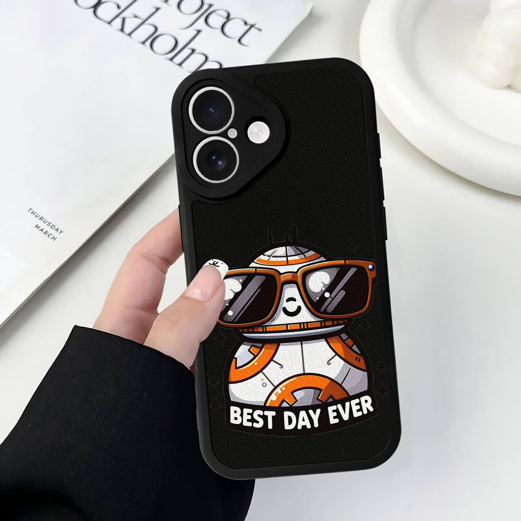 （画像用） スター・ウォーズ Star Wars 【iPhone 16シリーズ対応】シリコンスマホケース（レザー調） 材質：シリコン